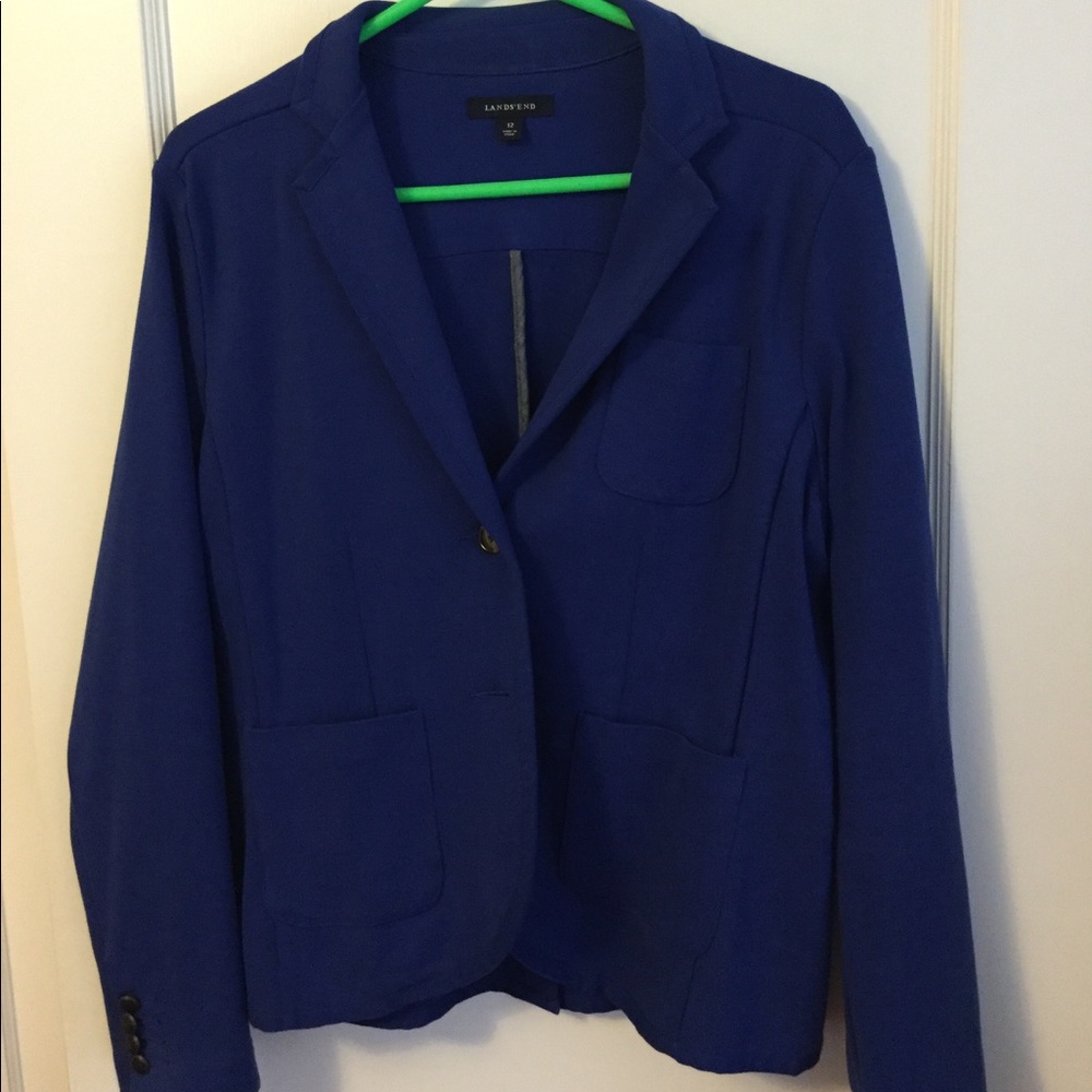 Royal blue ponte blazer